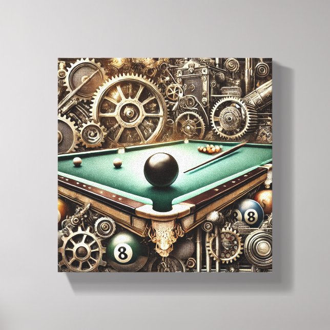 Steampunk Snooker Canvas Photo (Framsida)