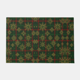 Steampunk Snowflake Red och Grönt Tartan