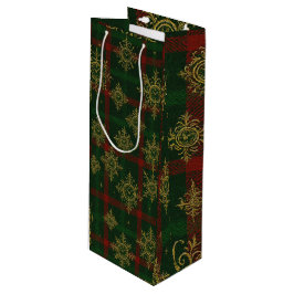 Steampunk Snowflake Red och Grönt Tartan