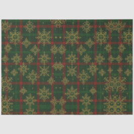 Steampunk Snowflake Red och Grönt Tartan