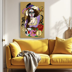 Steampunk Socker Skalle Poster