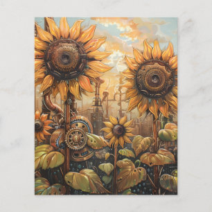 Steampunk Solblommor Scrapbook Papprare Lakan