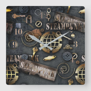 Steampunk som scrapbooking fyrkantig klocka