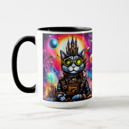 Steampunk Space Kat I Mugg