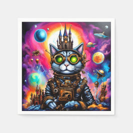 Steampunk Space Kat I Pappersservett