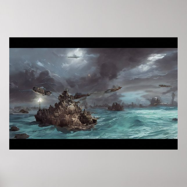 Steampunk Spaceship Poster (Framsidan)