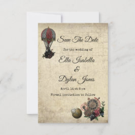 Steampunk Spara datum meddelande Inbjudningar