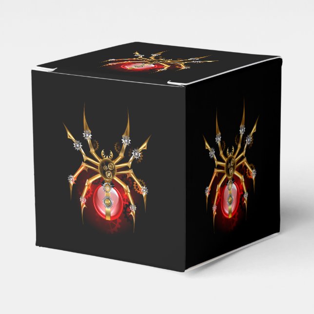 Steampunk spider on black presentaskar (Framsidan Sidan)