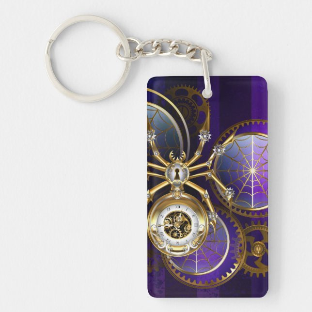 Steampunk Spider på Lila Background (Framsidan)