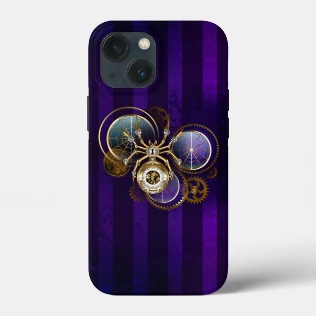 Steampunk Spider på Lila Background (Baksida)