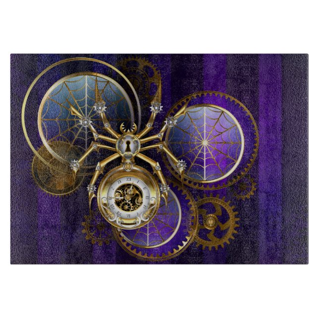 Steampunk Spider på Lila Background (Framsidan)