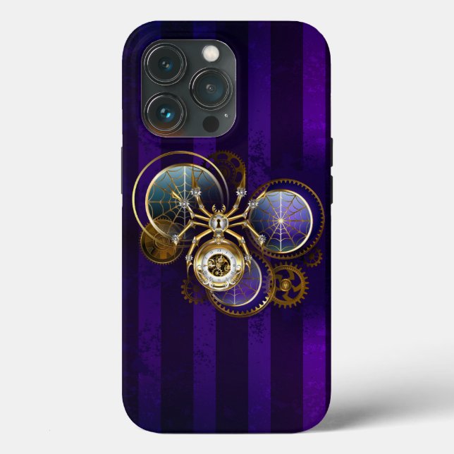 Steampunk Spider på Lila Background (Baksida )