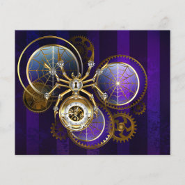 Steampunk Spider på Lila Background