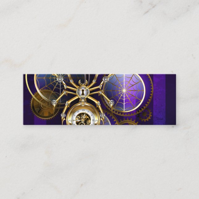 Steampunk Spider på Lila Background (Framsida)