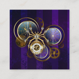 Steampunk Spider på Lila Background