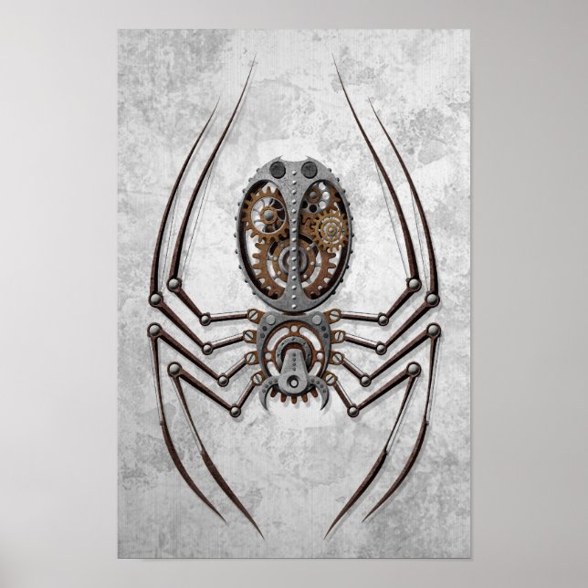 Steampunk Spider på Rough Steel Poster (Framsidan)