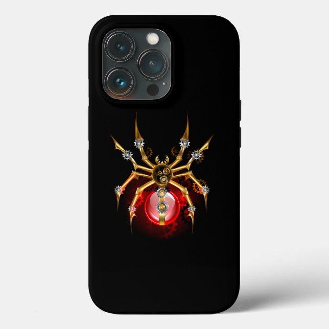 Steampunk spider på svart (Baksida )