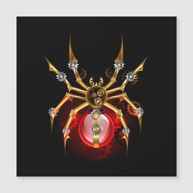 Steampunk spider på svart (Framsida)
