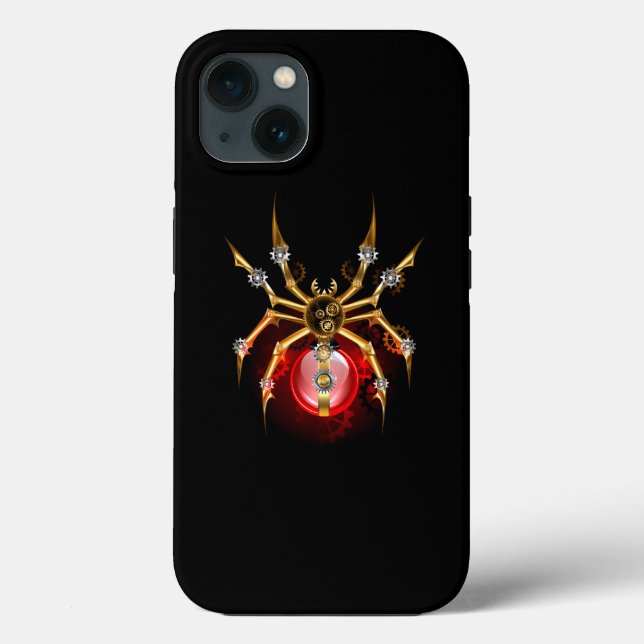 Steampunk spider på svart (Baksida)