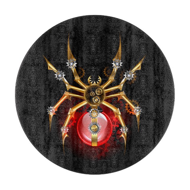 Steampunk spider på svart (Framsidan)