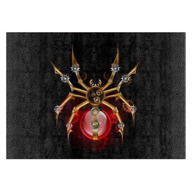 Steampunk spider på svart (Framsidan)