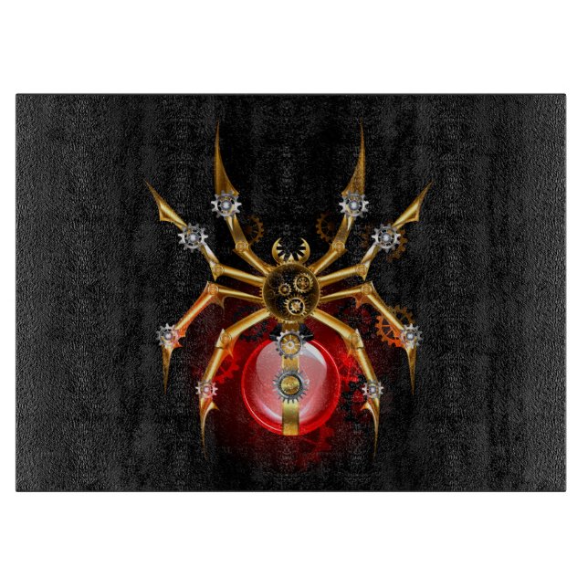 Steampunk spider på svart (Framsidan)