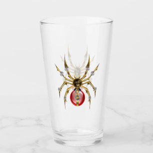 Steampunk spider på svart glaskopp