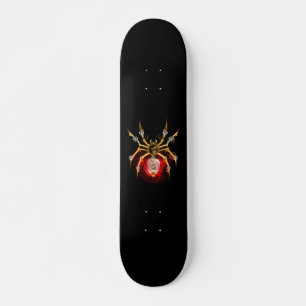 Steampunk spider på svart mini skateboard bräda 18,5 cm