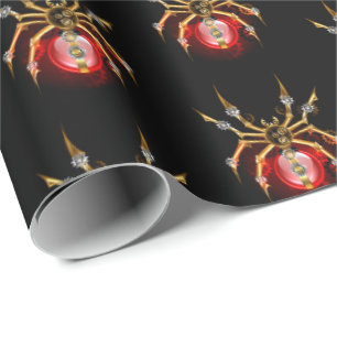 Steampunk spider på svart presentpapper