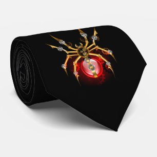 Steampunk spider på svart slips