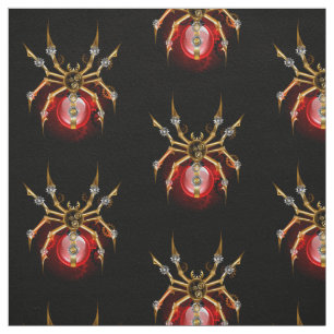 Steampunk spider på svart tyg