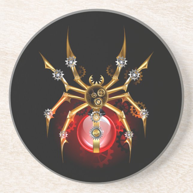 Steampunk spider på svart underlägg (Framsidan)