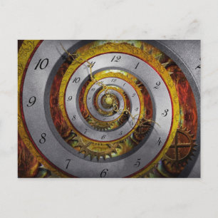 Steampunk - spiral - oändlig tid vykort