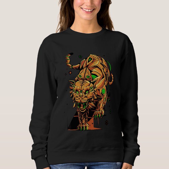 steampunk steam tiger t shirt (Framsida)