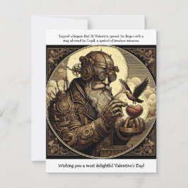 Steampunk-stil legend om Alla hjärtans dag Anteckningskort