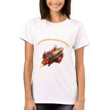 Steampunk Stil Retro Måne Rocket