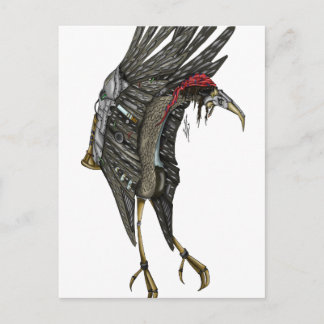 Steampunk Stork Vykort