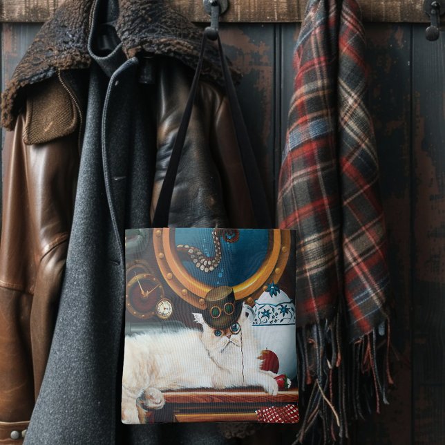 Steampunk Submarine Cat Tea Tygkasse (Skapare uppladdad)