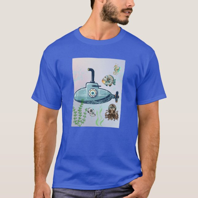 Steampunk Submarine T Shirt (Framsida)