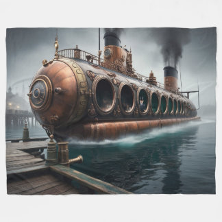 Steampunk Submersible Ocean-liner Fleecefilt