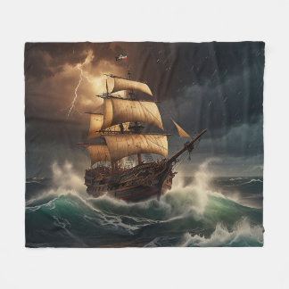 Steampunk Submersible Ocean-liner Fleecefilt