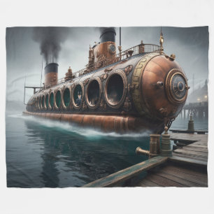 Steampunk Submersible Ocean-liner Fleecefilt