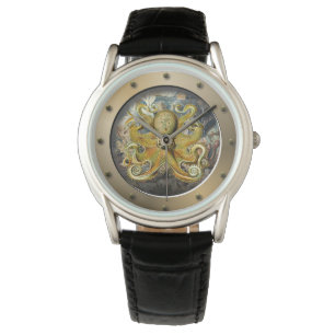 Steampunk Subsea Porthole Octopus Armbandsur