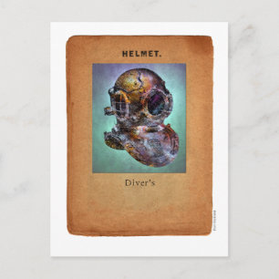 Steampunk Surrealism - Diver's Helmet Vykort