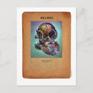 Steampunk Surrealism - Diver's Helmet Vykort