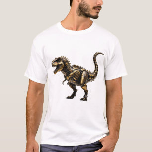 Steampunk T-Rex Mech – Mässings Dinoodjur T Shirt