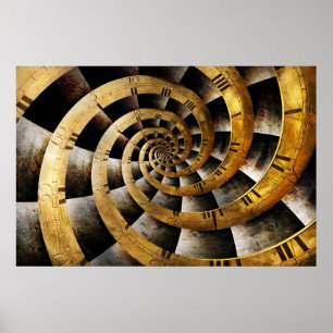 Steampunk - ta tid på - flödet av tid poster