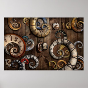 Steampunk - ta tid på - Time maskin Poster