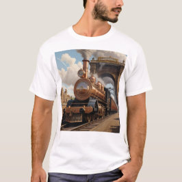 Steampunk Tåg Lämnande London T Shirt