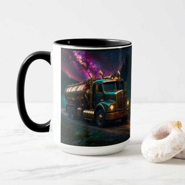 Steampunk Tanker Truck Mugg (Med munk)